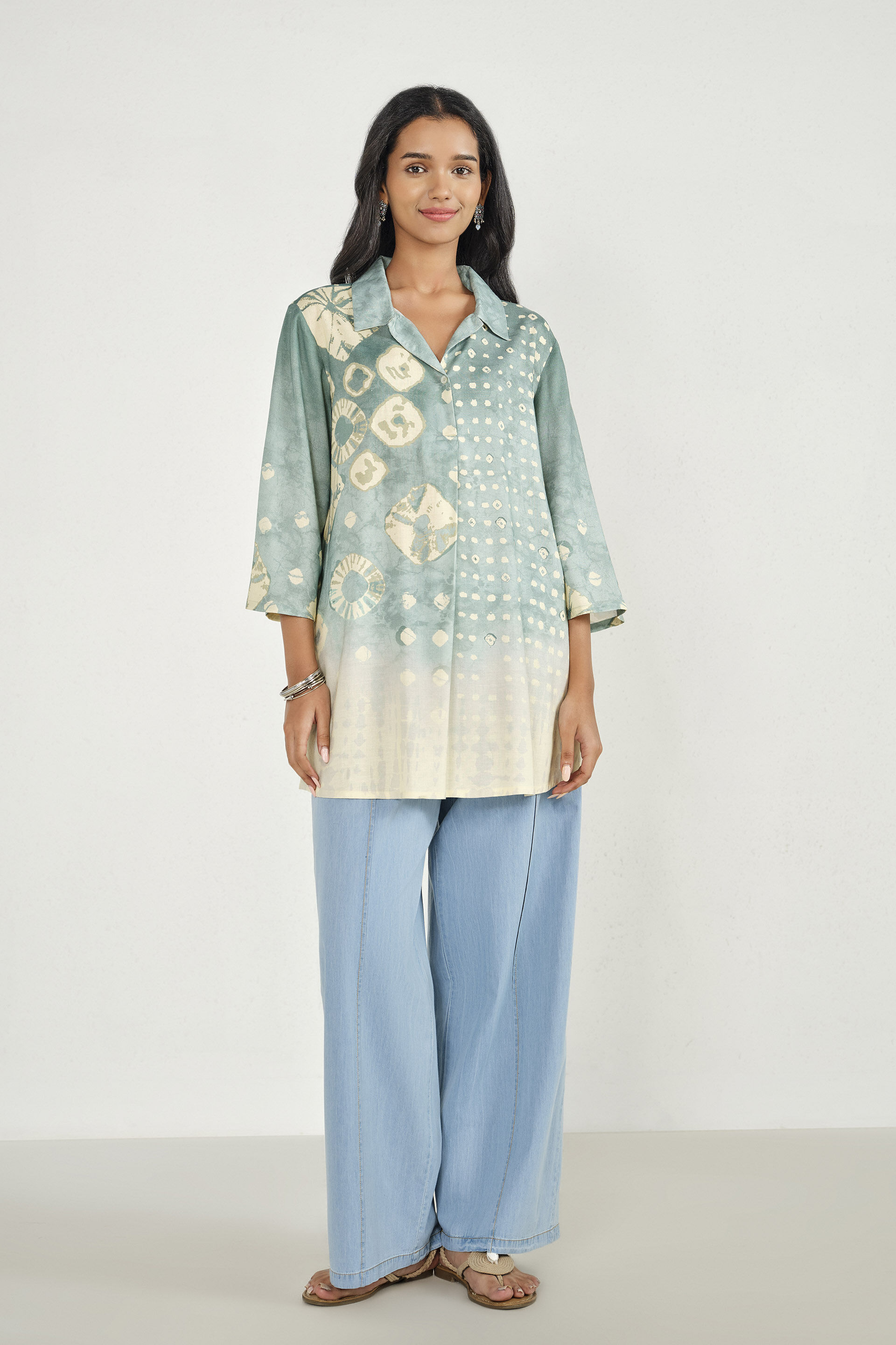 Janki Teal Tunic, Teal, image 3